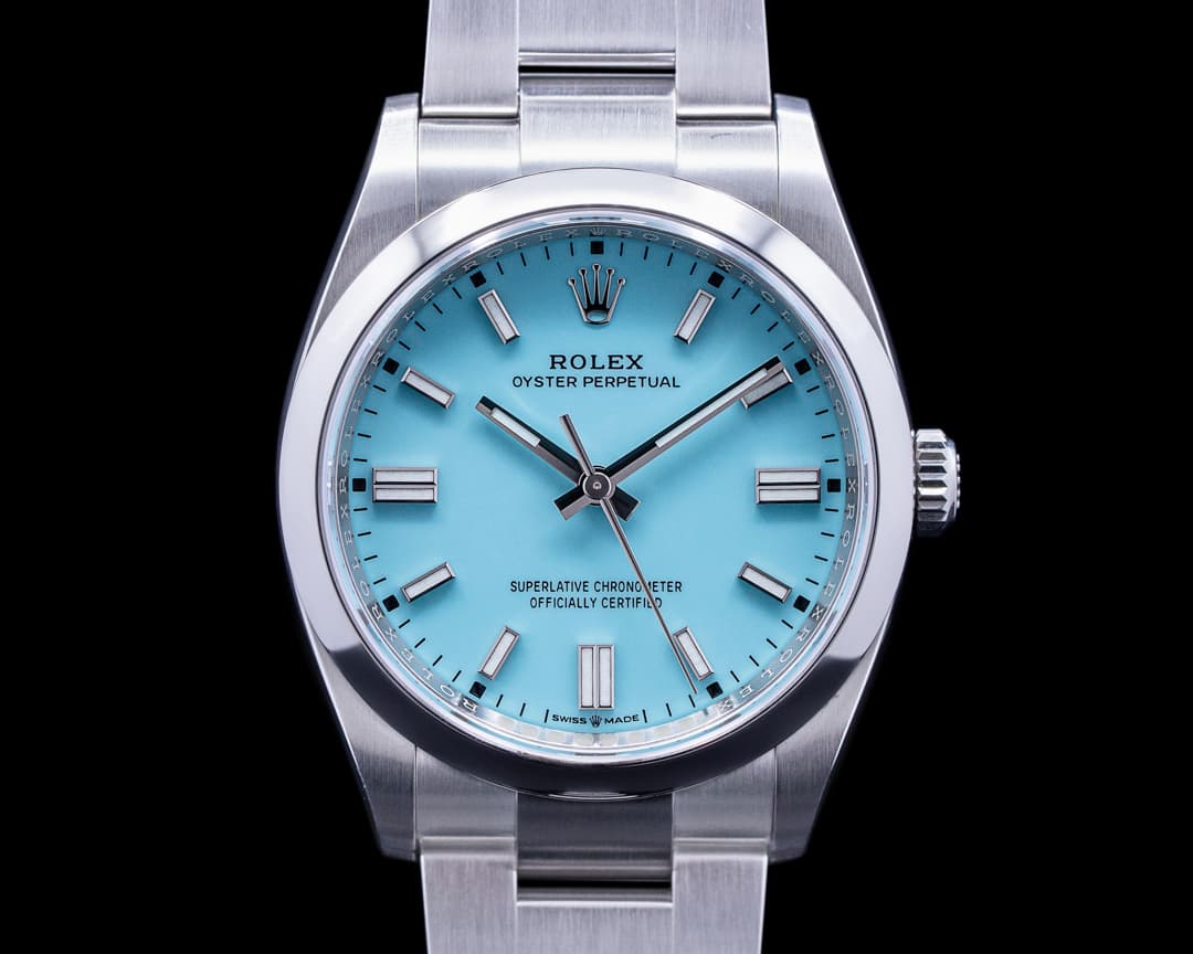 Rolex Oyster Perpetual 126000 36MM SS TURQUOISE BLUE
