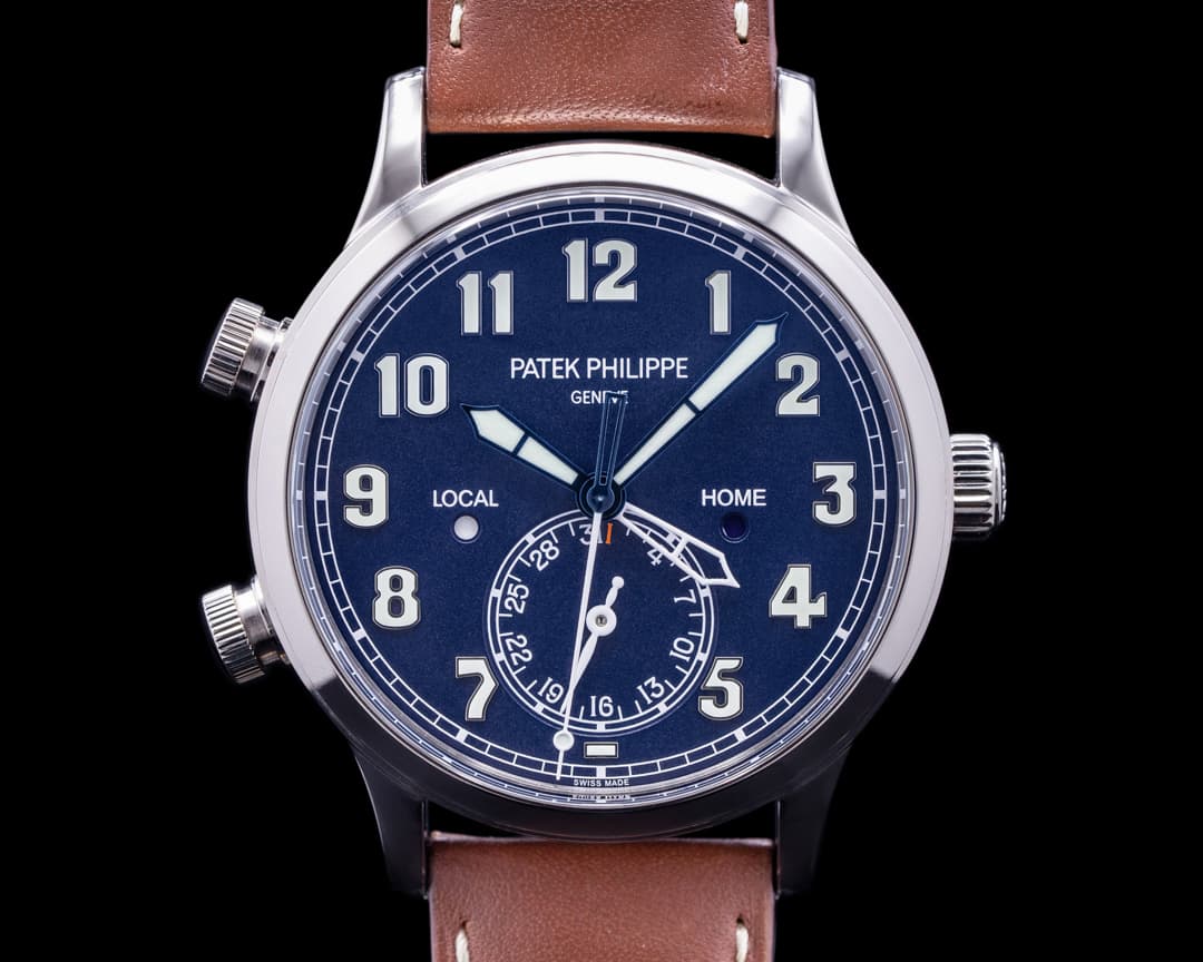 Patek Philippe Calatrava 5524G Pilot Travel Time 18k White Gold
