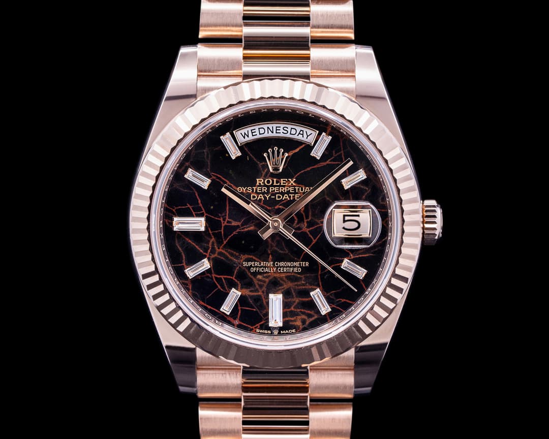 Rolex Day Date President Everose Gold Eisenkiesel Diamond Dial 40MM 