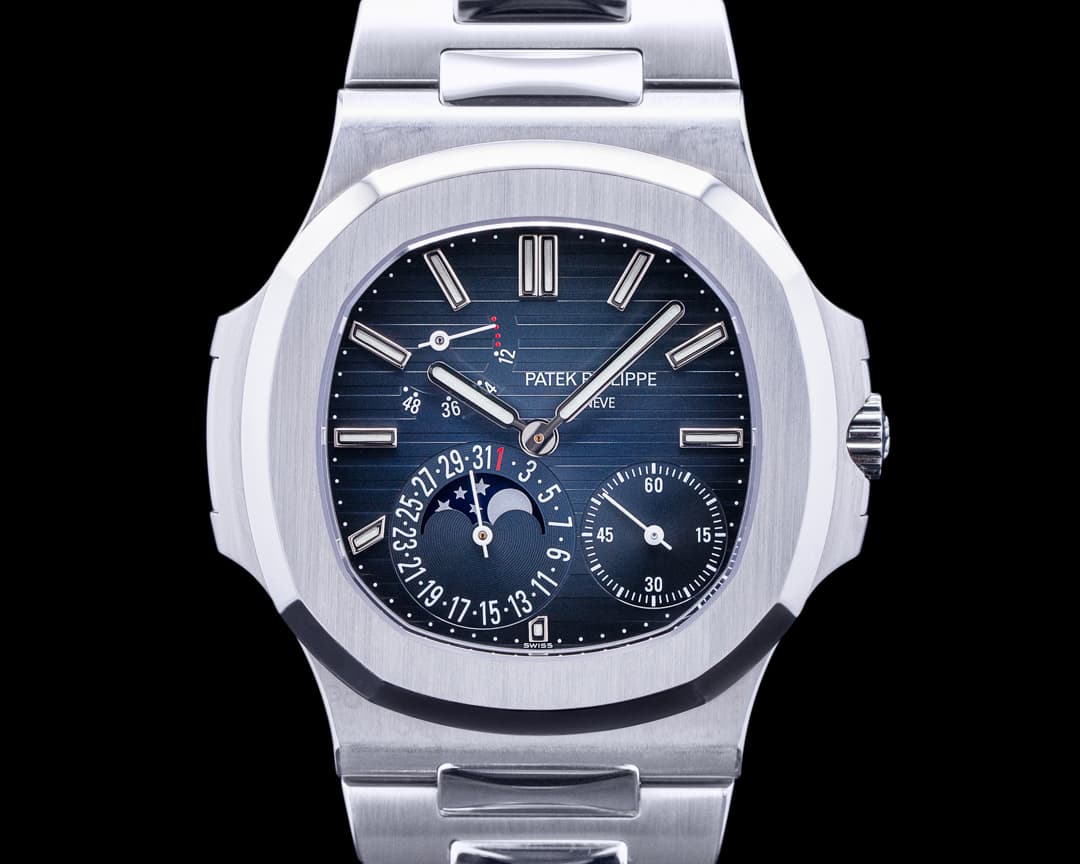 Patek Philippe Jumbo Nautilus 5712 Moonphase Power Reserve SS FULL SET