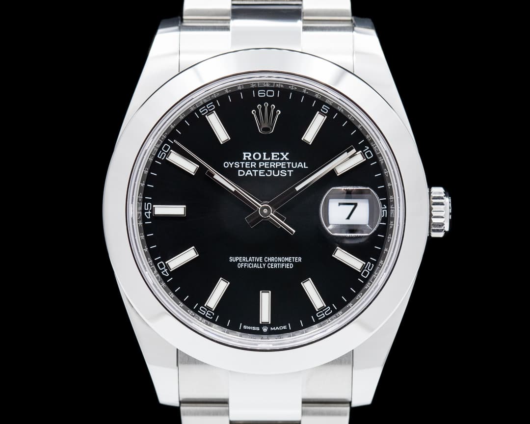 Rolex Datejust 41 126300 Black Stick Dial SS 2022