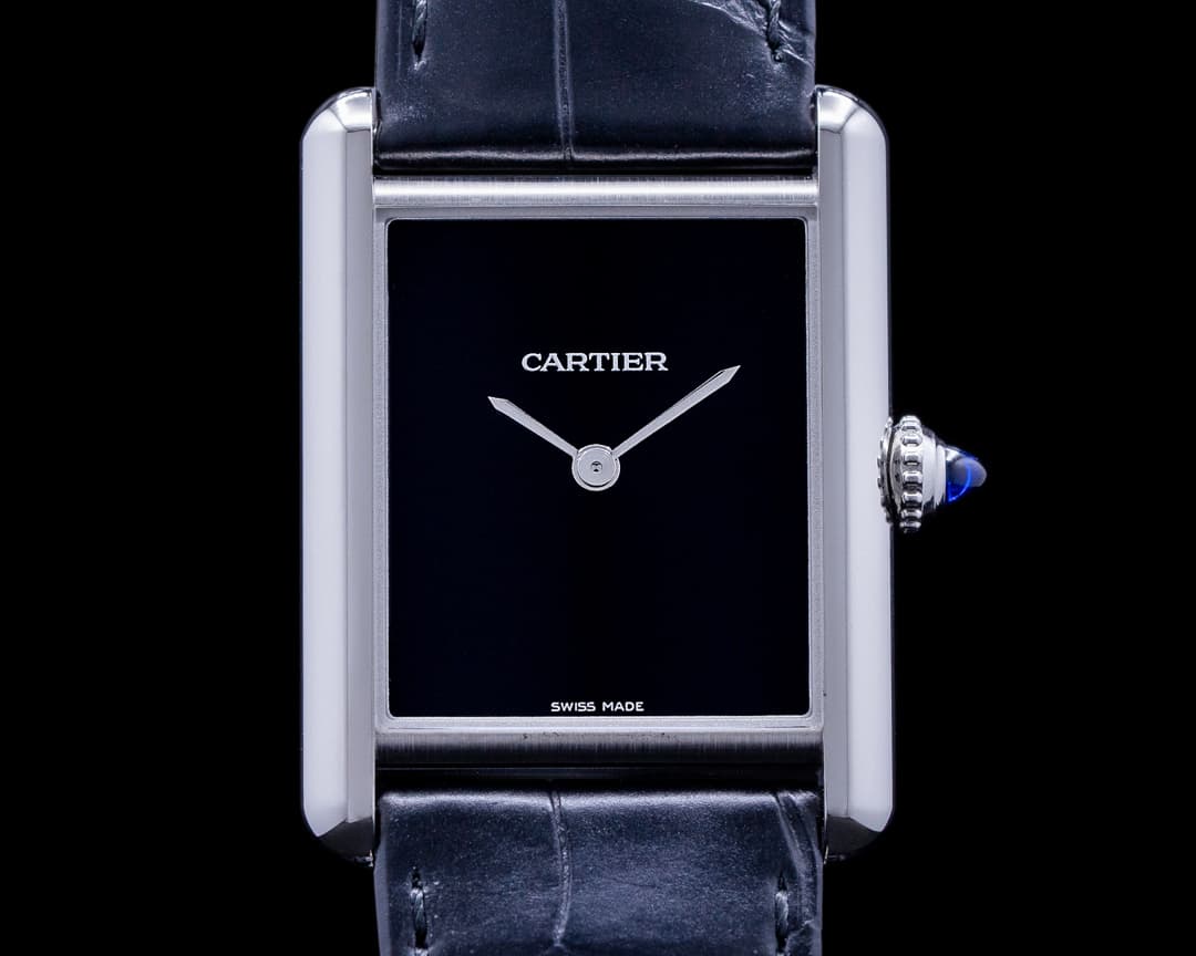 Cartier Tank Must Watch SS BLACK NEW MODEL 2022