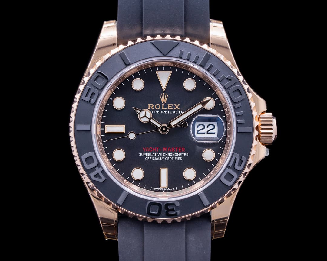 Rolex Yacht Master 18K Rose Gold / Rubber 40MM