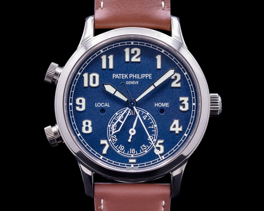 Patek Philippe Calatrava 5524G Pilot Travel Time 18k White Gold