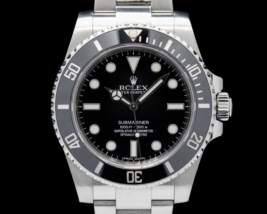 Rolex Submariner 114060 No Date 40mm Ceramic Bezel