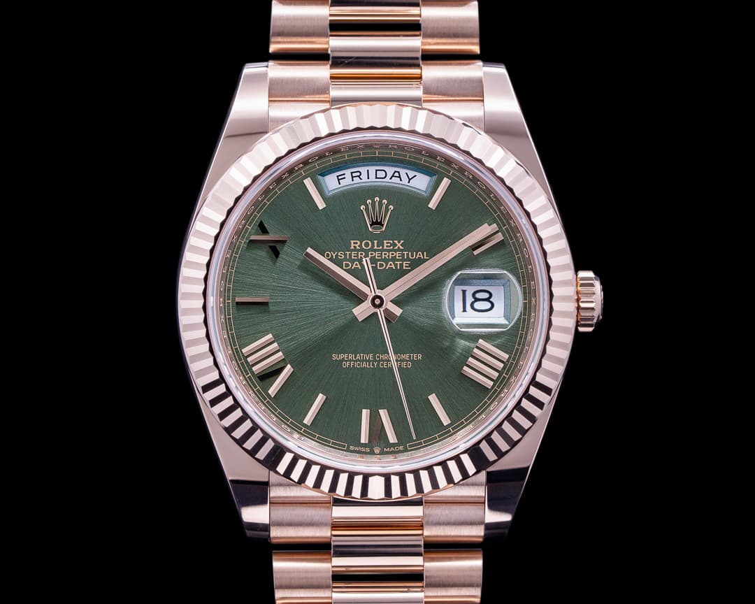 Rolex Day Date Presidential Everose Gold Green Dial 40MM 2022