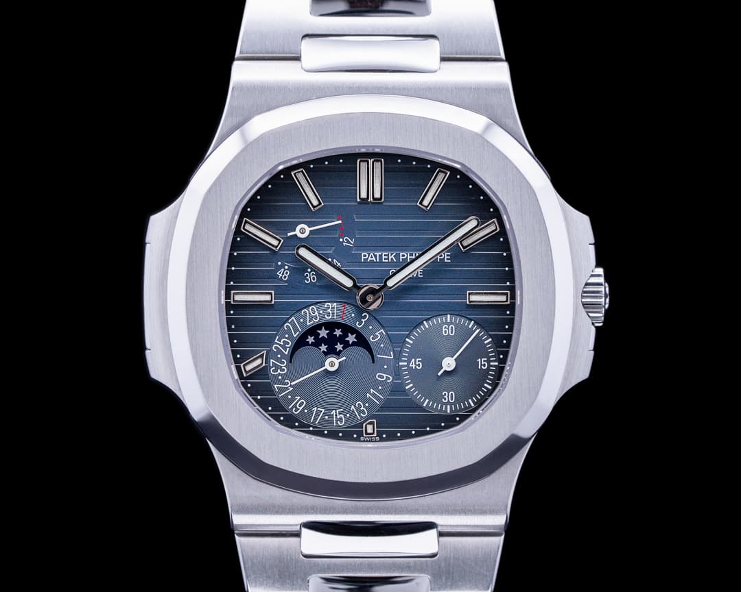 Patek Philippe Jumbo Nautilus 5712 Moonphase Power Reserve SS FULL SET