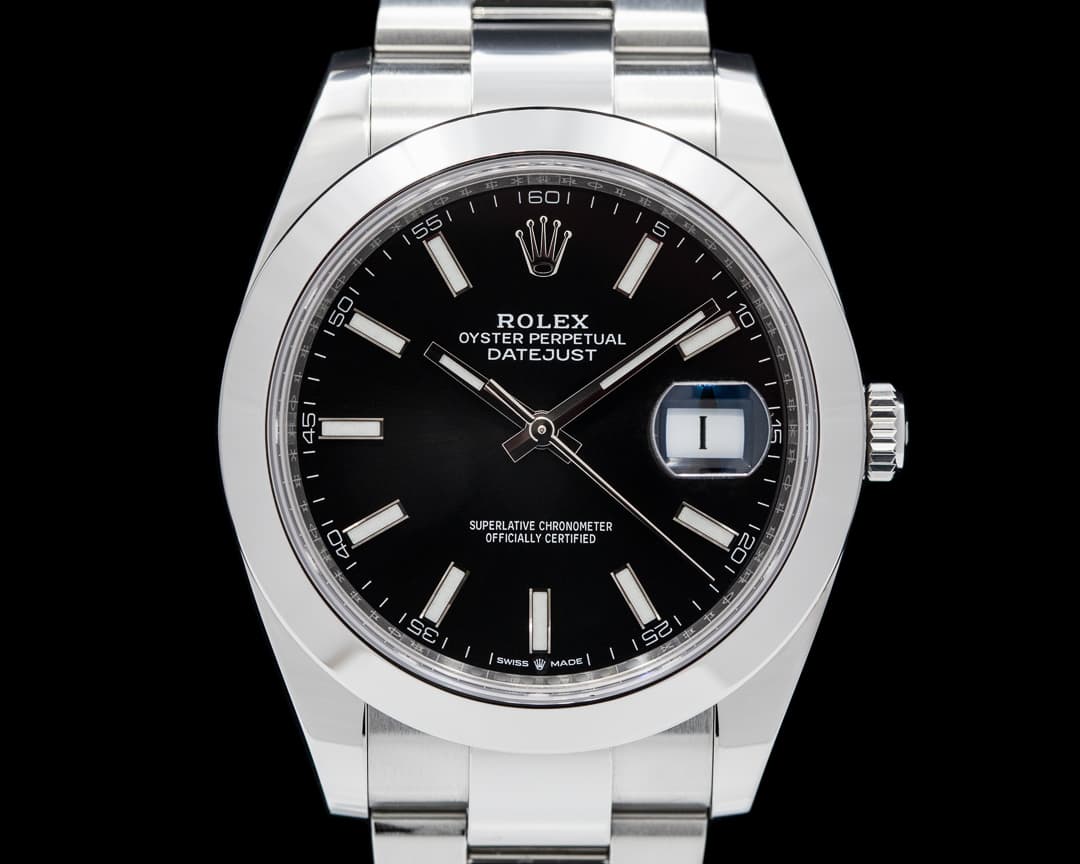 Rolex Datejust 41 126300 Black Stick Dial SS