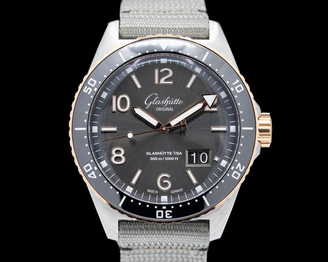 Glashutte Original SeaQ Panorama Date 18k/SS Bicolor Case/Deployant Buckle