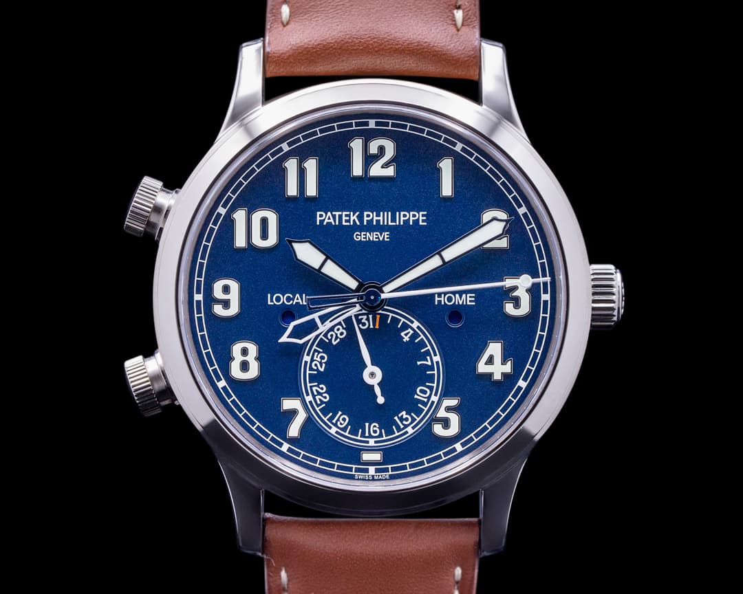 Patek Philippe Calatrava 5524G Pilot Travel Time 18k White Gold