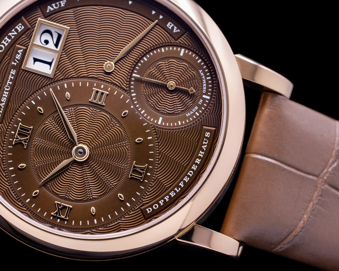 slim fit dress slacks A. Lange & Sohne Lange 1 101.032 Watch
