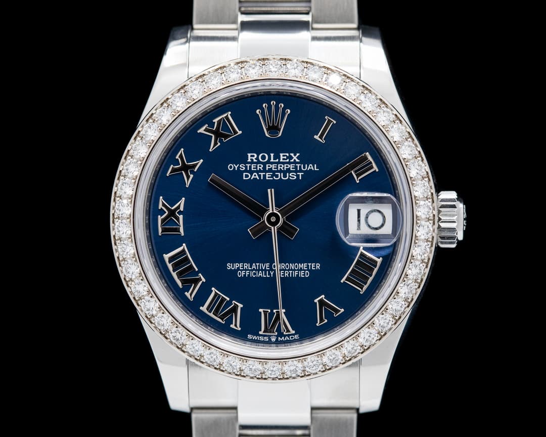 Rolex Datejust 31MM SS Diamond Bezel Blue Dial UNWORN