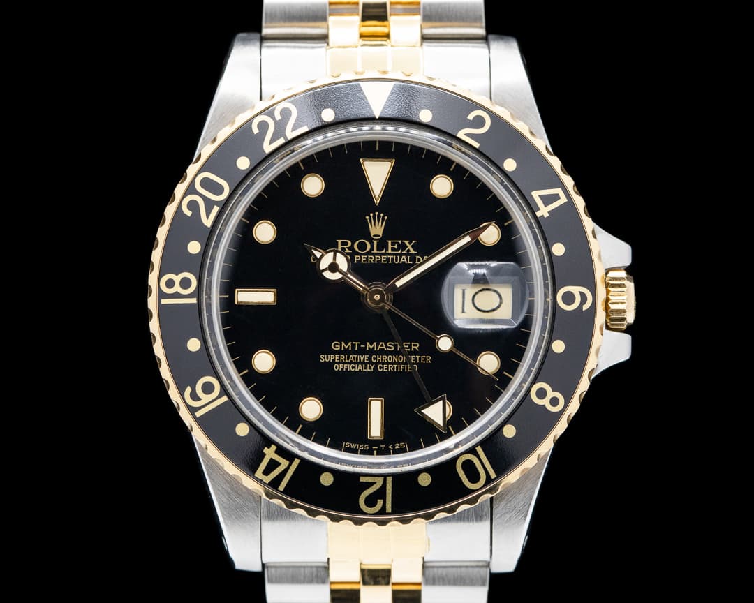Rolex GMT Master black Dial 18K / SS Jubilee BOX & PAPERS