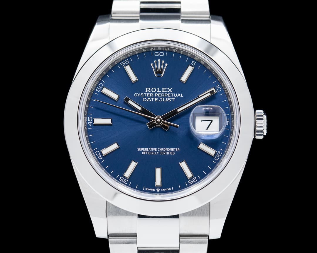 Rolex Datejust 41 Blue Stick Dial SS Oyster 2019