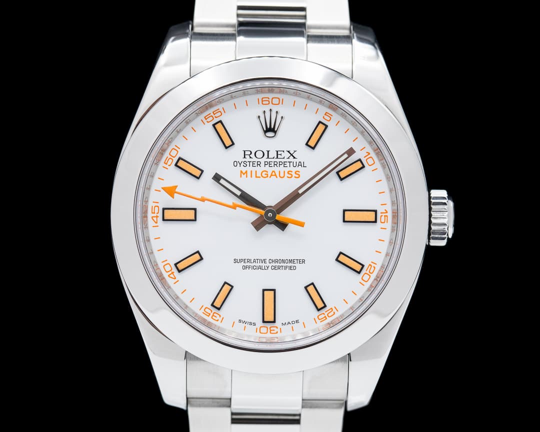 Rolex Milgauss SS White Dial 116400