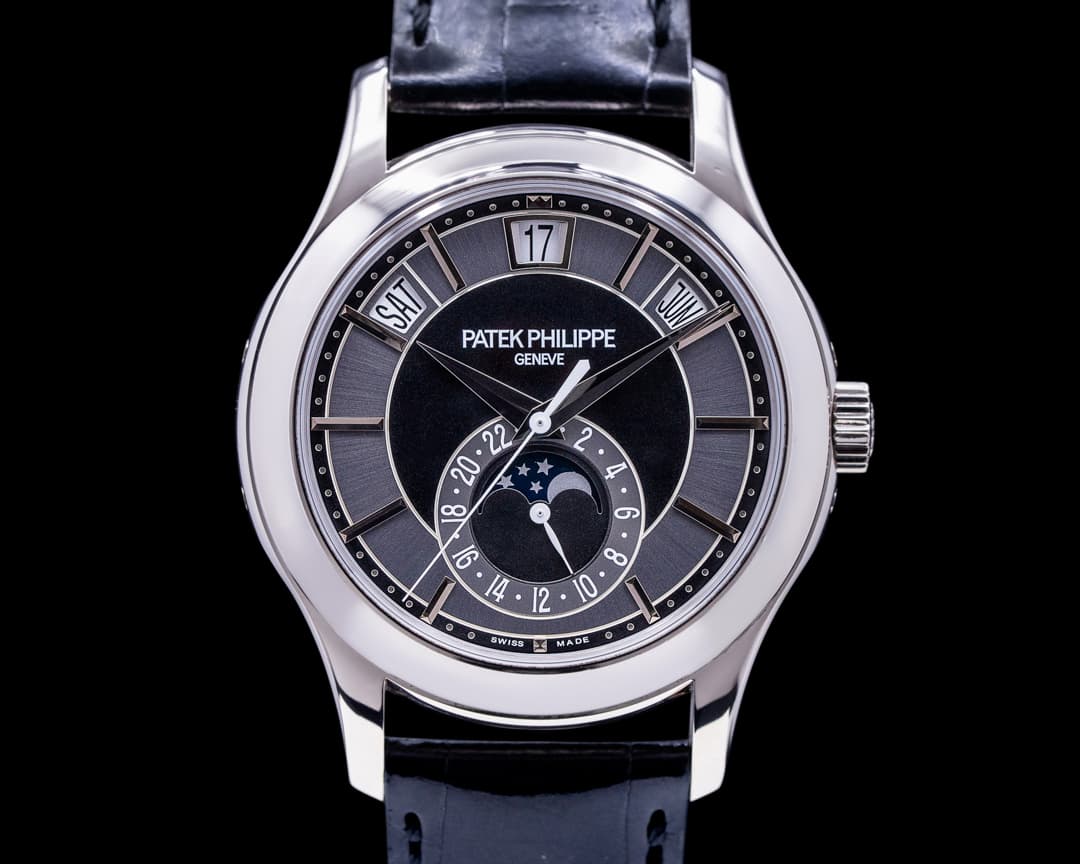 Patek Philippe Annual Calendar Rhodium Dial 18K White Gold 