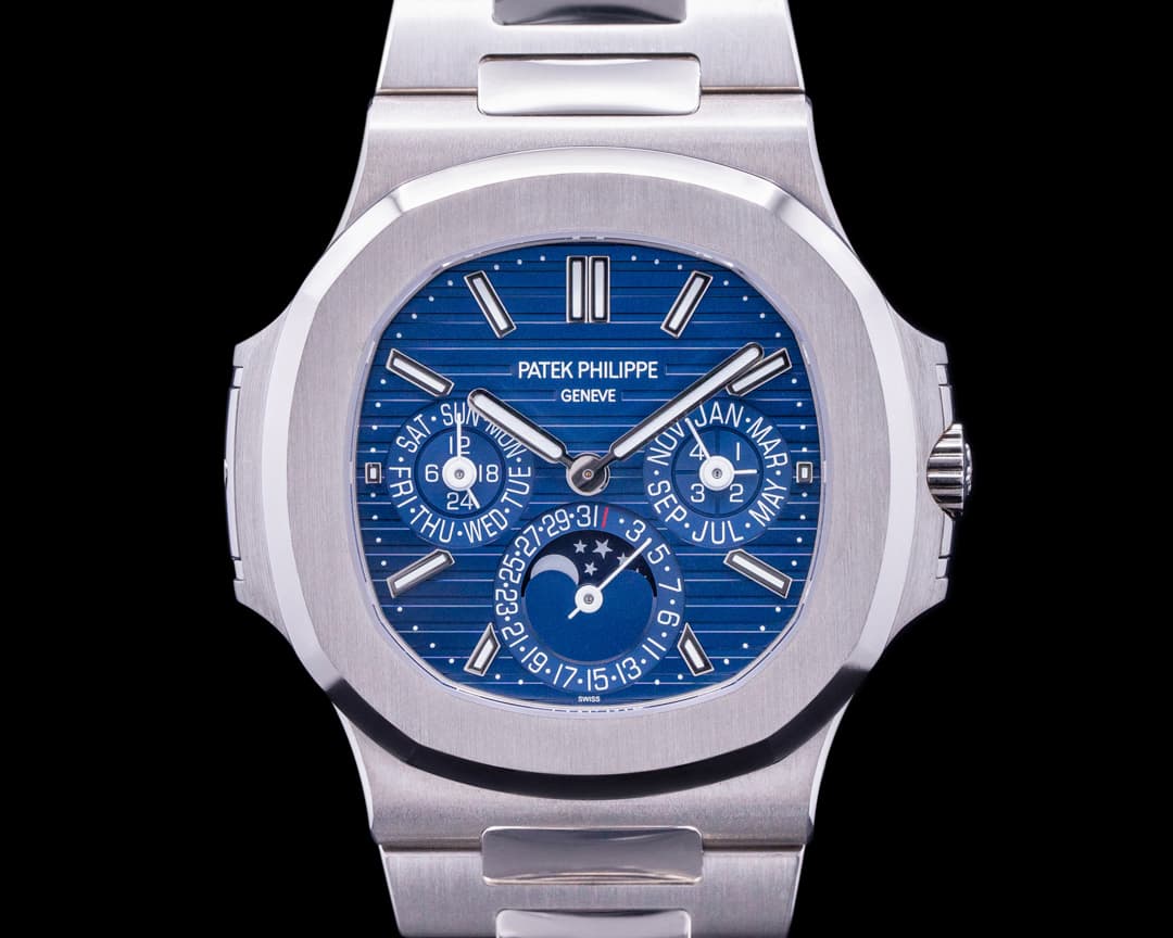 Patek Philippe Nautilus 5740 Perpetual Calendar 18k White Gold Blue Dial 