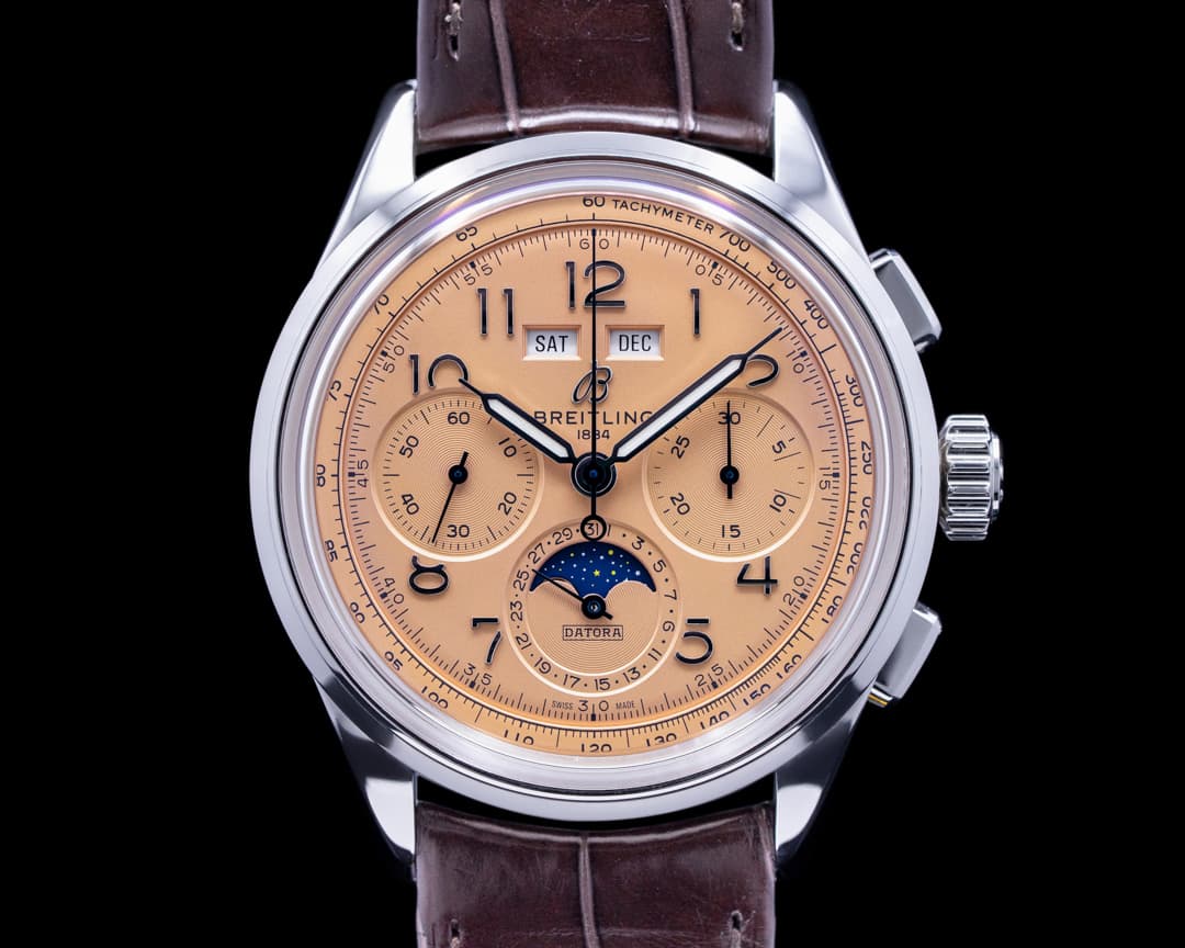 Breitling Premier B25 Datora Salmon Dial 