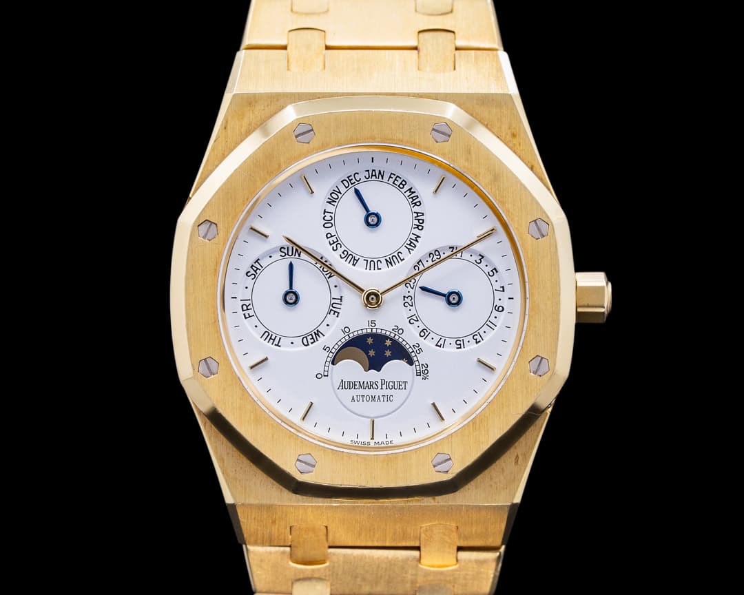 Audemars Piguet Royal Oak Quantieme Perpetuel 5554 Circa 1986 FULL SET PAPERS 