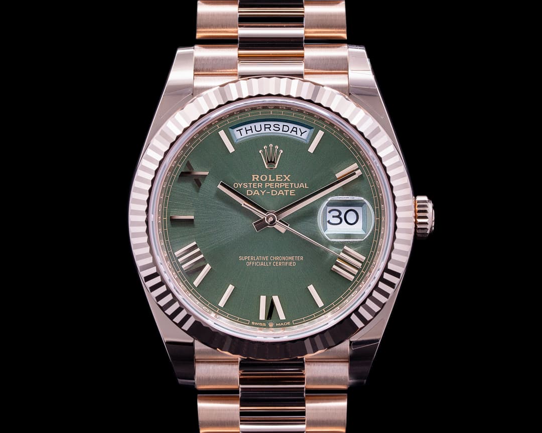 Rolex Day Date Presidential Everose Gold Green Dial 40MM UNWORN 2022