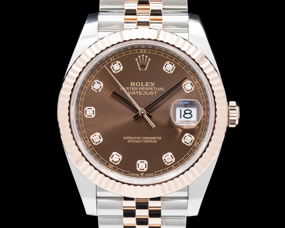 Rolex Datejust 41 126331 Chocolate Brown Diamond Dial 18K Rose / SS 2022