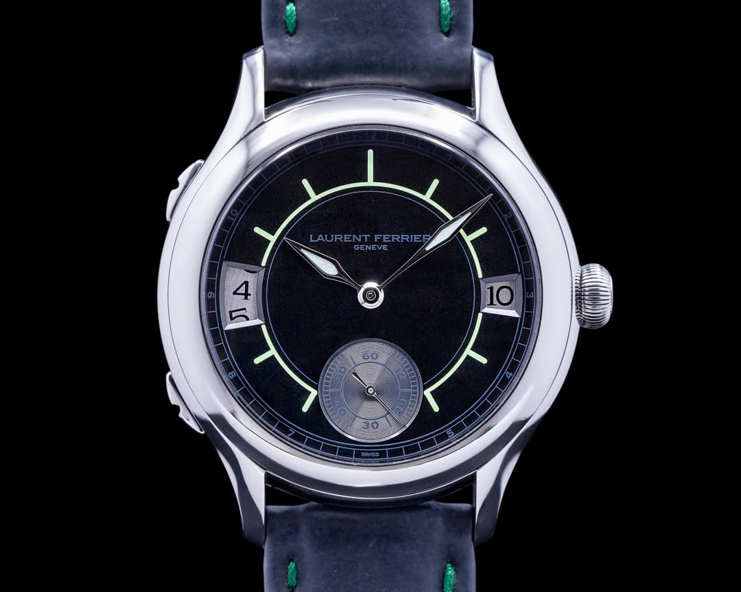 Laurent Ferrier Galet Traveller SS Black Boreal Dial