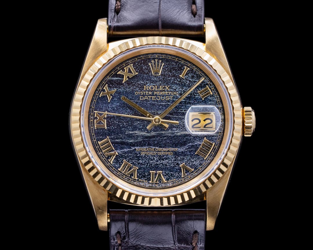 Rolex Datejust 16238 18k YG Ferrite Dial RARE