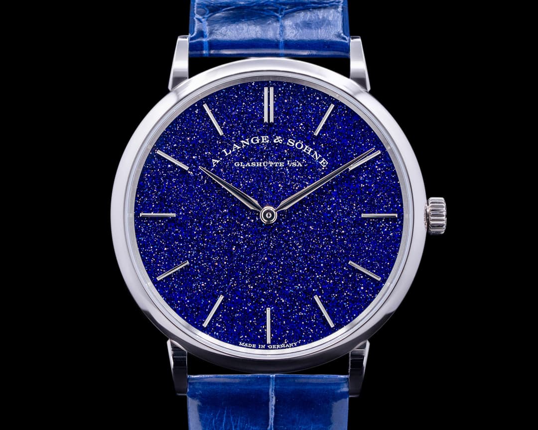 A. Lange & Söhne Saxonia 205.086 Thin Manual Wind Blue Gold-Flux Dial UNWORN