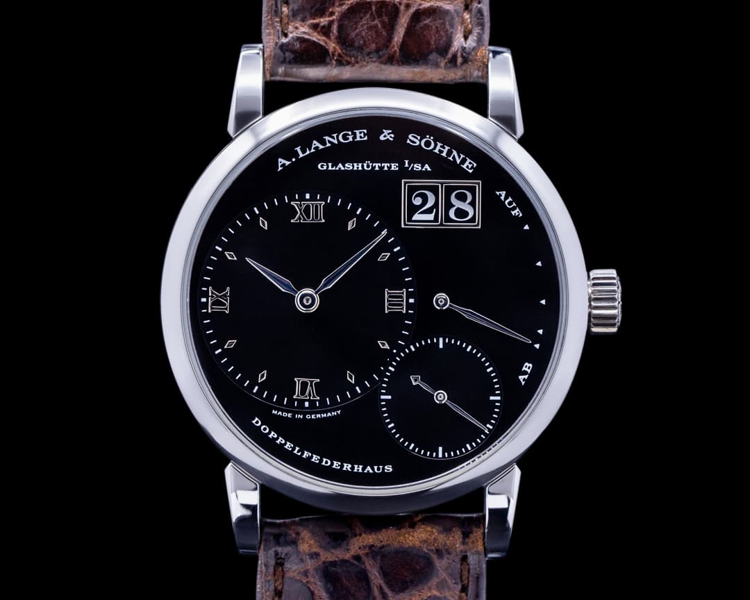A. Lange and Sohne "Kleine" Little Lange 1 Platinum Black Dial 36MM RARE