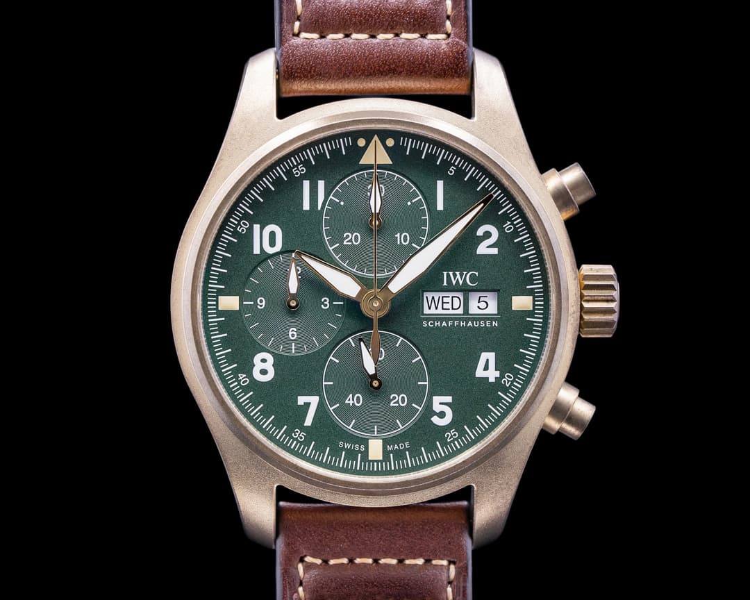 IWC Pilot's Watch Chronograph Spitfire Automatic Bronze Green Dial 
 