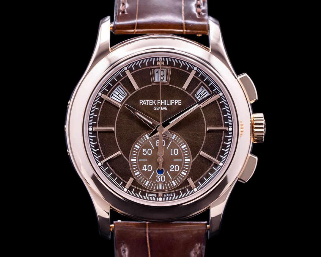 Patek Philippe Chronograph Annual 5905R Calendar Rose Gold / Brown Dial 