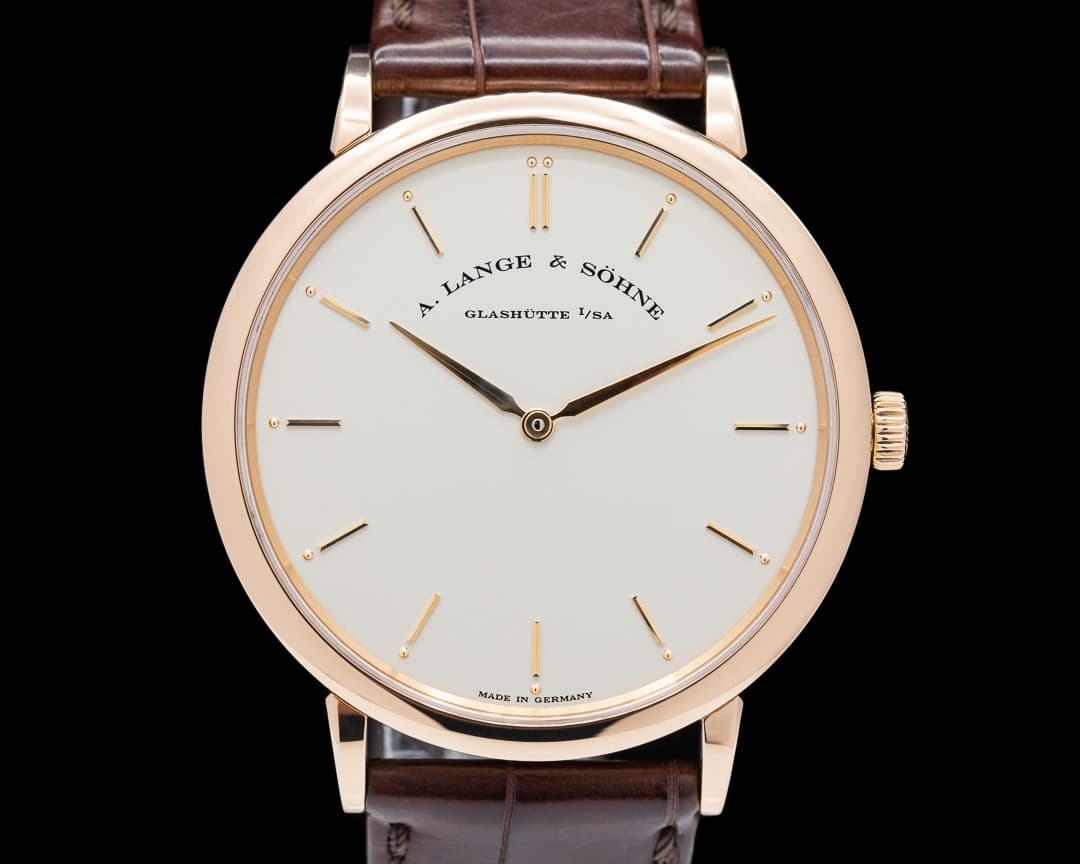 A. Lange and Sohne Saxonia Thin Manual Wind 18K Rose Gold 40mm