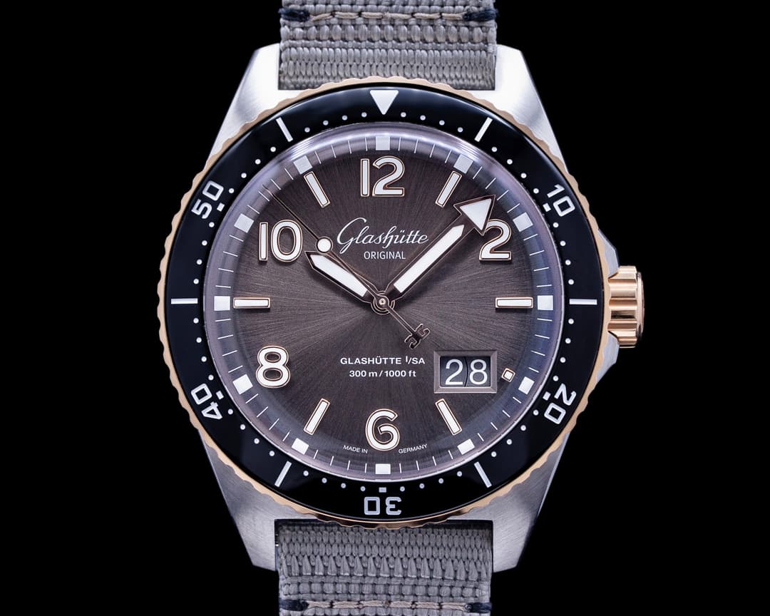 Glashutte Original SeaQ Panorama Date 18k/SS Bicolor Case/Deployant Buckle