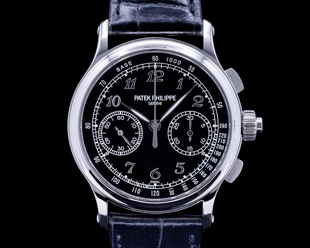 Patek Philippe 5370P Split Second Platinum Black Enamel Dial