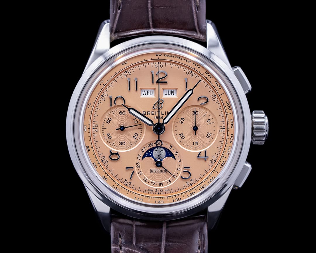 Breitling Premier B25 Datora Salmon Dial 