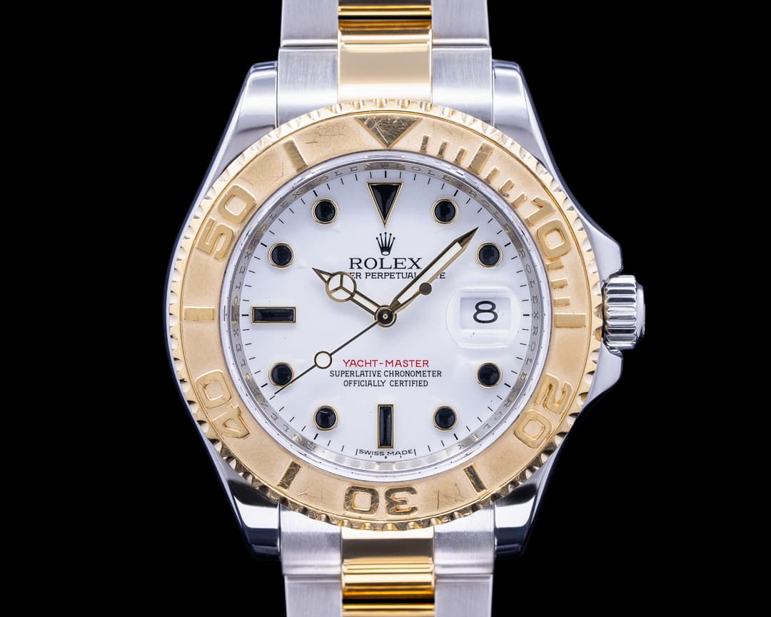 Rolex Yacht Master Two Tone 18k YG/SS White Dial 