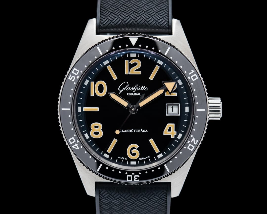 Glashutte Original SeaQ Black Dial SS 