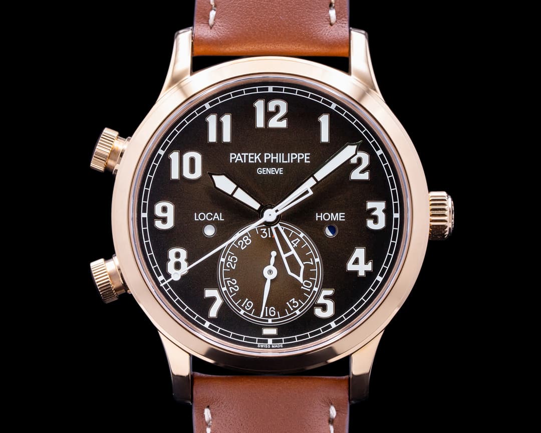 Patek Philippe Calatrava 5524R Pilot Travel Time 18k Rose Gold