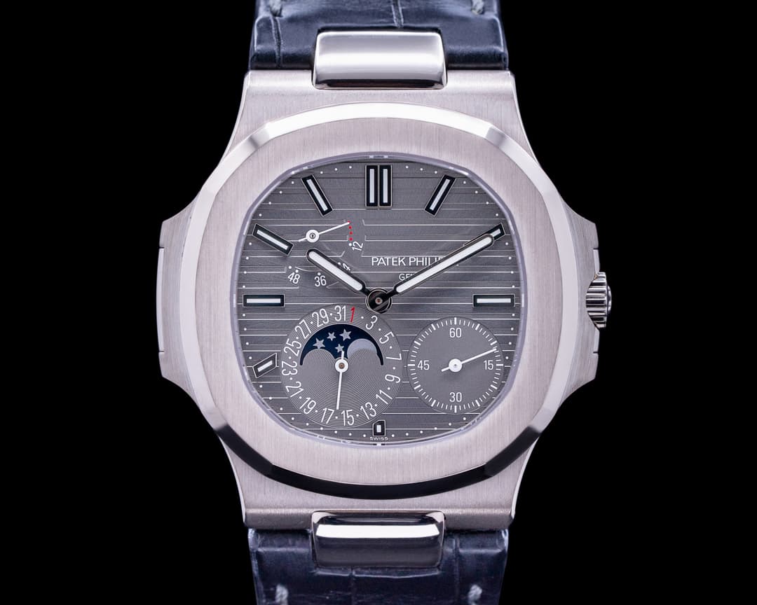 Patek Philippe Nautilus 5712G Power Reserve Moonphase 18K White Gold 
