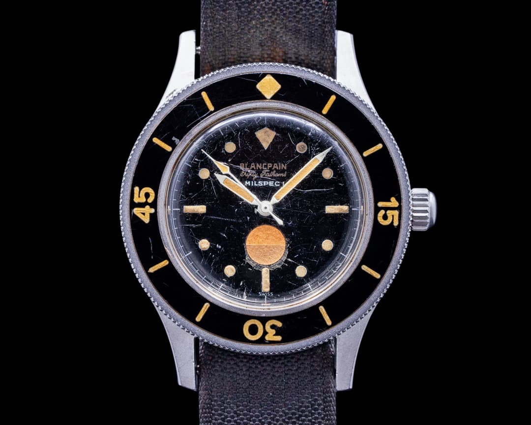 Blancpain Fifty Fathoms Milspec 1 Radium "Double Swiss" Circa 1963 FULL GLOSS