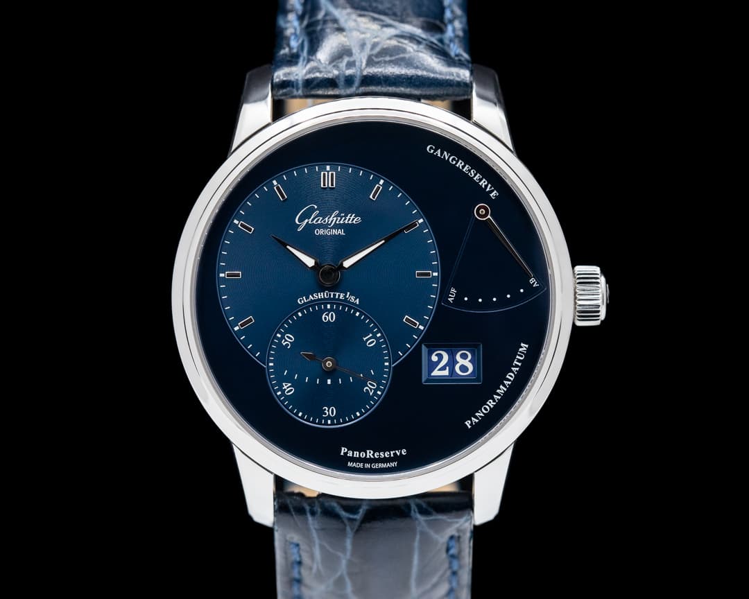 Glashutte Original PanoReserve Manual Wind Blue Dial SS 40MM
