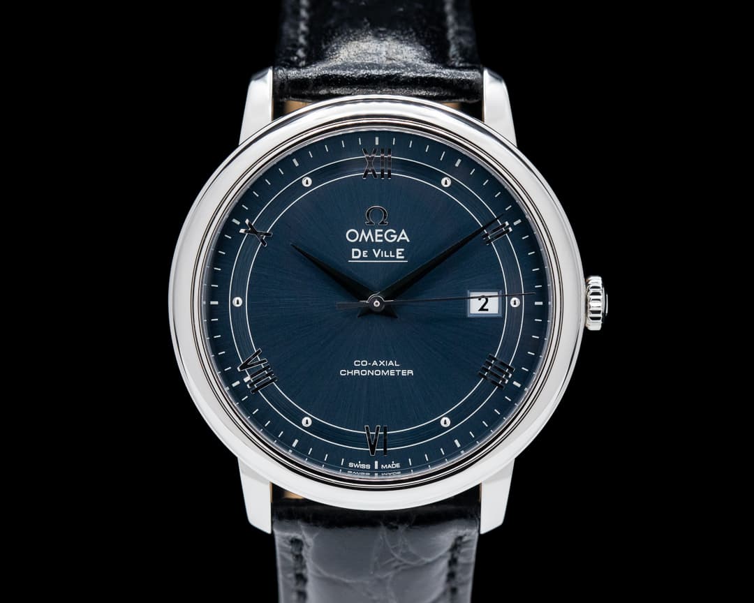 Omega Deville Prestige steel
Blue dial