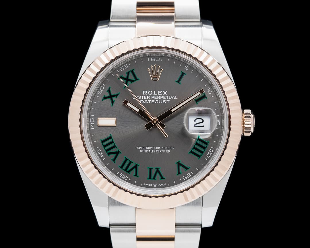 Rolex Datejust 41 "Wimbledon" 18k Everose/SS 2022 