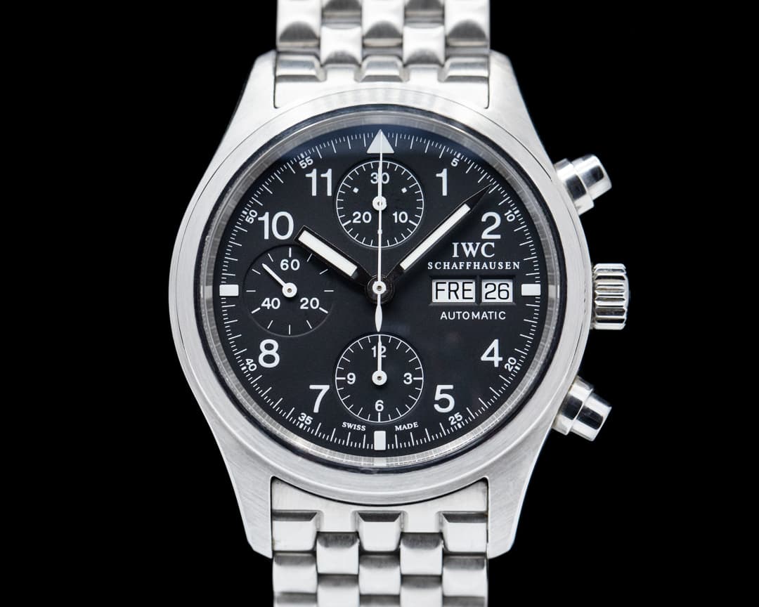 IWC Pilot Chronograph SS Black Dial