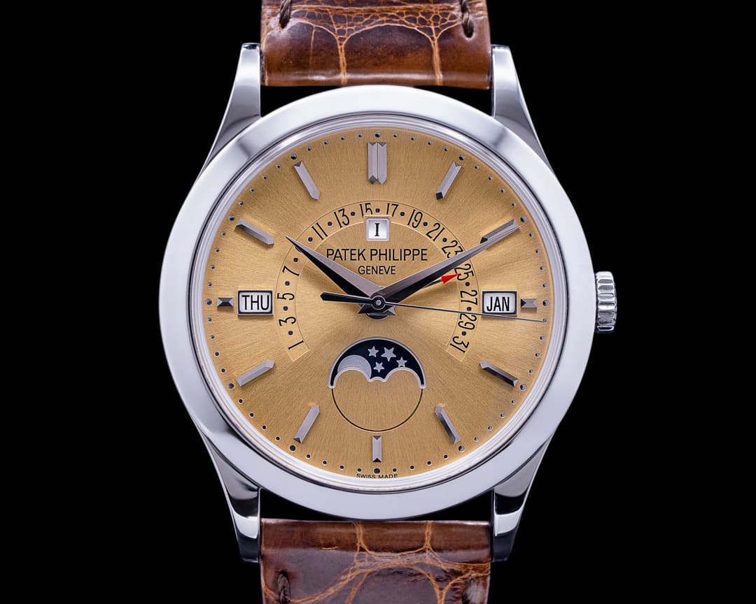 Patek Philippe Retrograde Perpetual Calendar Platinum Bronze Dial