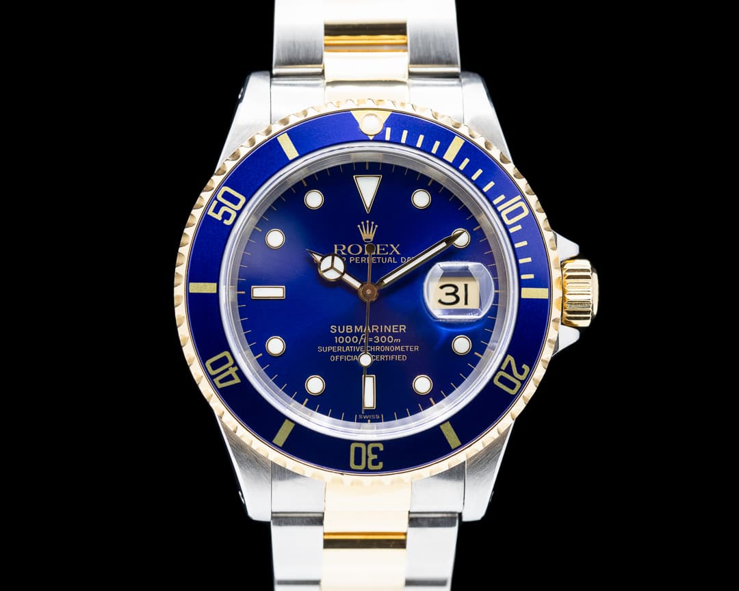 Rolex Submariner 16613 Blue Dial SS / 18K BOX & PAPERS