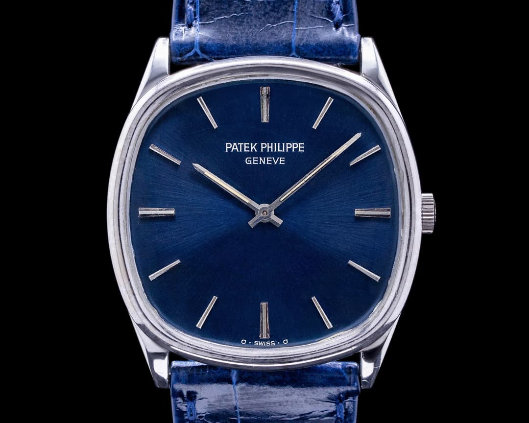 Patek Philippe Golden Ellipse 18K White Gold Blue Sigma Dial