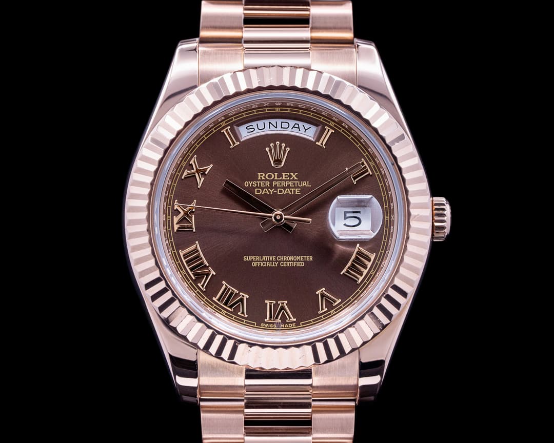 Rolex Day-Date 218235 Presidential II Rose Gold Romans