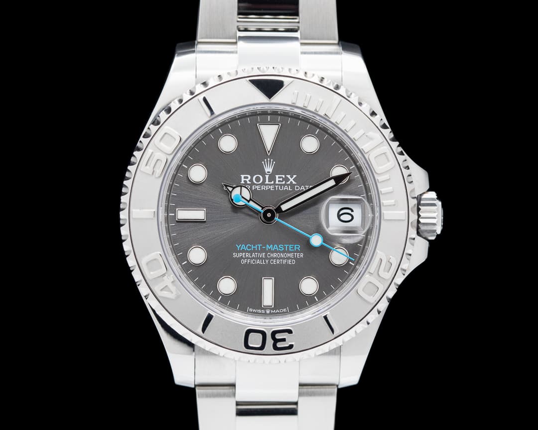Rolex Yacht Master SS Rhodium Dial / Platinum Bezel Mid Size 2022