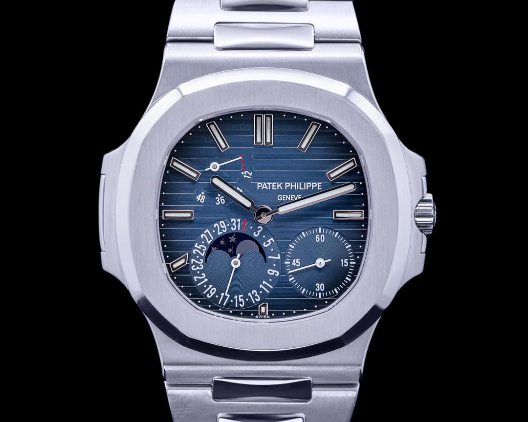 Patek Philippe Jumbo Nautilus 5712 Moonphase Power Reserve SS FULL SET